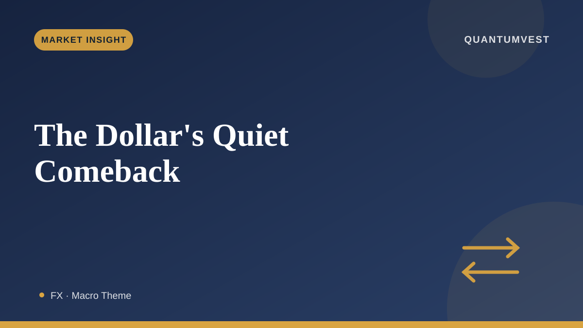 The Dollar Quiet Comeback