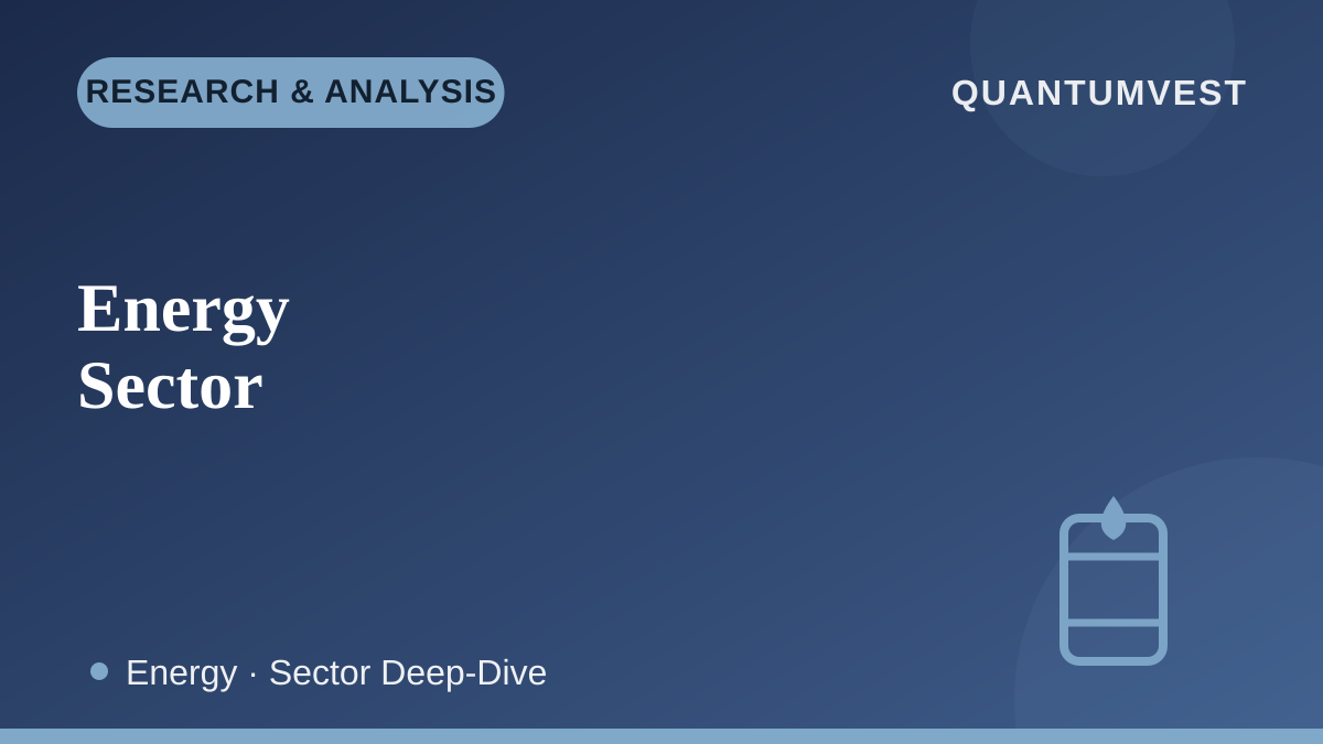 Understanding the Energy Sector